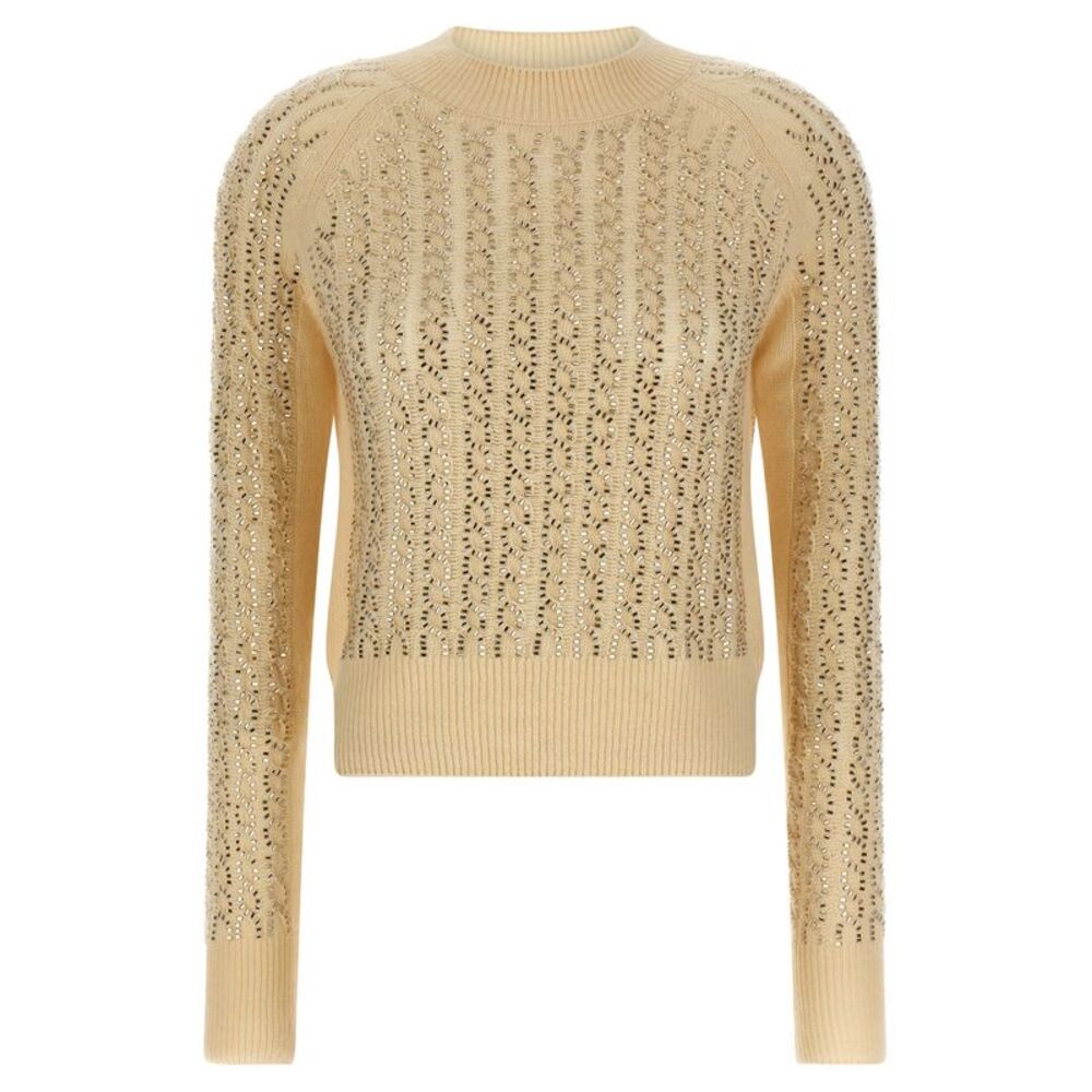 Ermanno Scervino Beige Virgin Wool Women's Cardigan